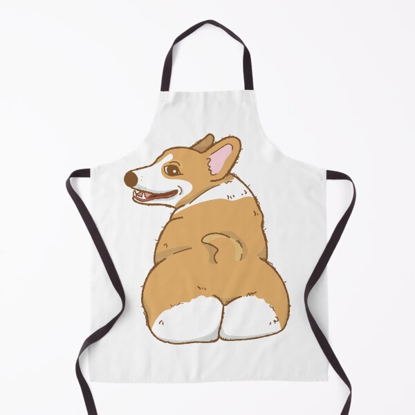 Item preview, Cute and Funny Orange and White Corgi Butt Drawing designed and sold by LionessLove.