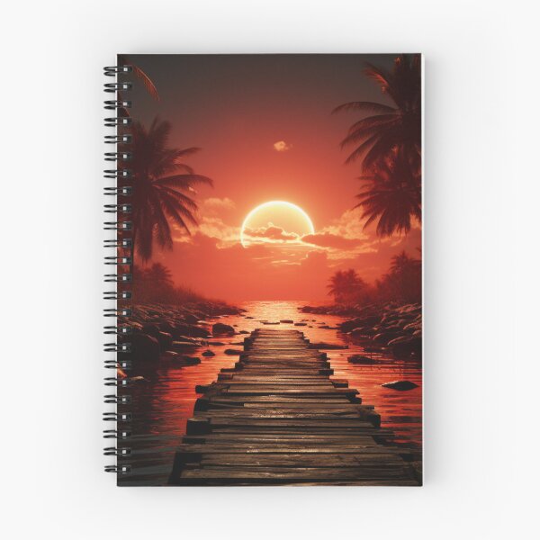 Item preview, sun night road tree attractive art beautiful sea designed and sold by UILOVE.