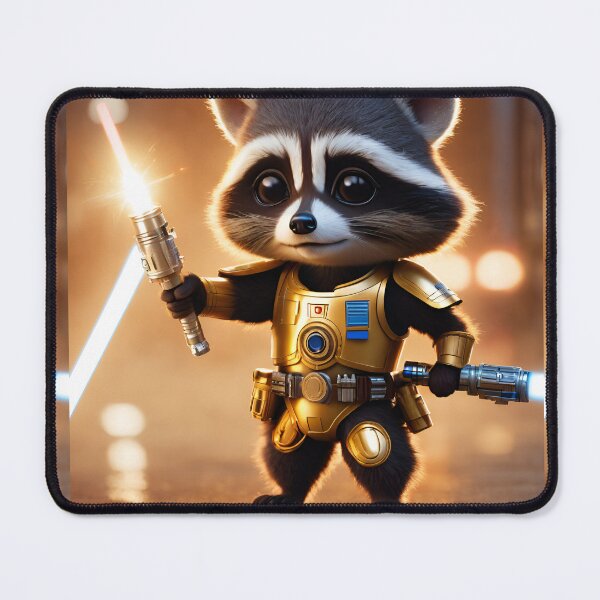 Item preview, Robot raccoon is training to fight. designed and sold by BotunPeony.