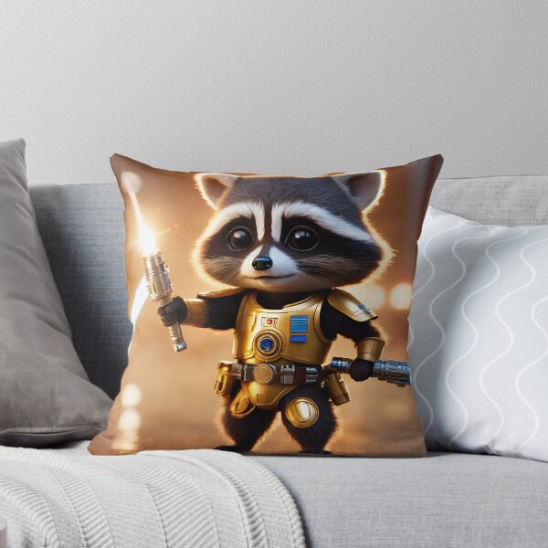 Item preview, Robot raccoon is training to fight. designed and sold by BotunPeony.
