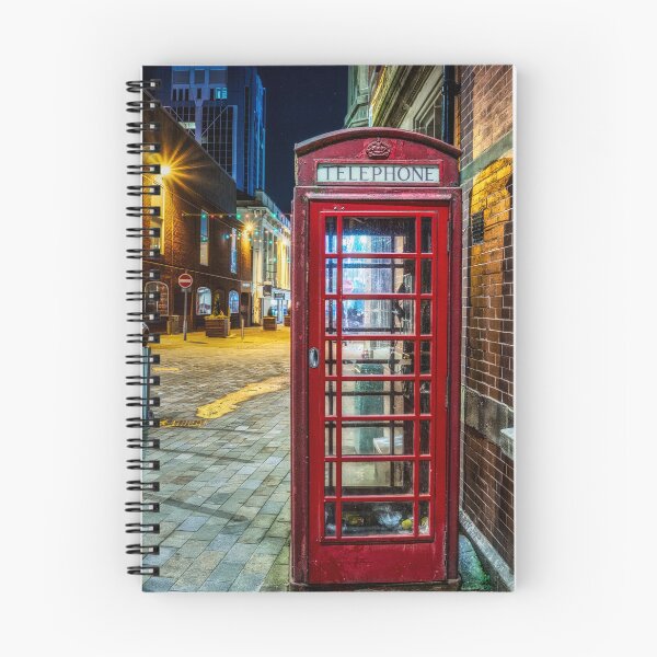 Item preview, Traditional Red Telephone Box at Blackburn, Lancashire at Night designed and sold by Shafiq Khan.