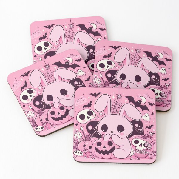 Artikelvorschau, Kawaii-Gothic-Hase, Pastell-Gothic, gruseliges süßes Halloween entworfen und verkauft von Spooky Witch Dream.