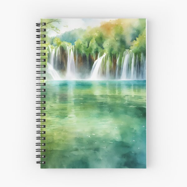 Item preview, Watercolor Harmony at Plitvice Lakes designed and sold by colorvisionart.