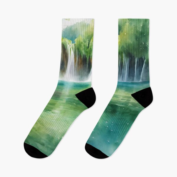 Item preview, Watercolor Harmony at Plitvice Lakes designed and sold by colorvisionart.