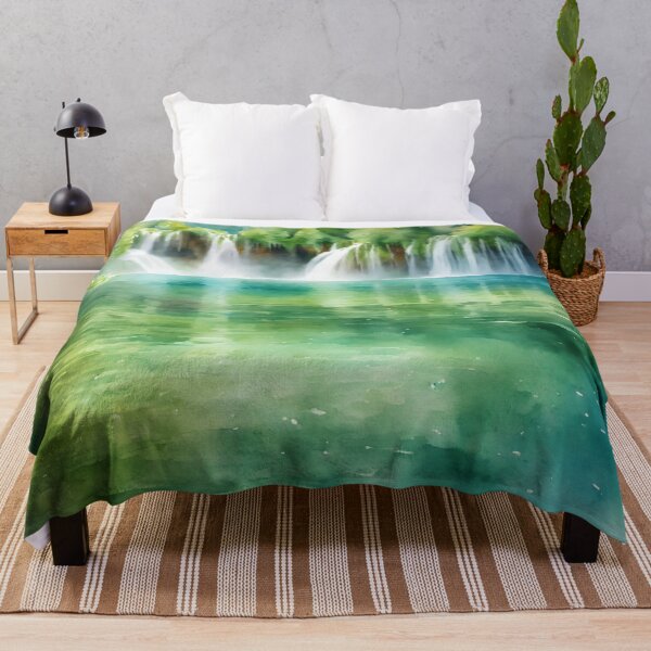 Item preview, Watercolor Harmony at Plitvice Lakes designed and sold by colorvisionart.