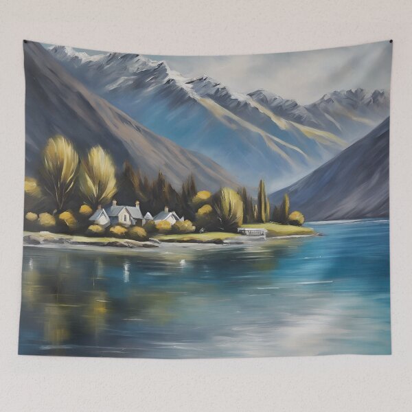 Item preview, Oil-Painted Tranquility in Queenstown designed and sold by colorvisionart.