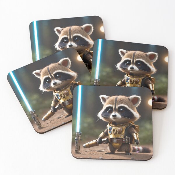 Item preview, Robot raccoon is training to fight. designed and sold by BotunPeony.