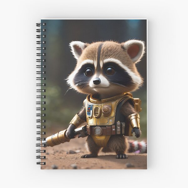 Item preview, Robot raccoon is training to fight. designed and sold by BotunPeony.