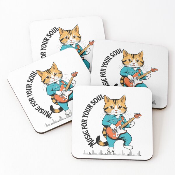 Item preview, Feline Symphony: Meet the cat who conquers hearts with his guitar designed and sold by Artedig.