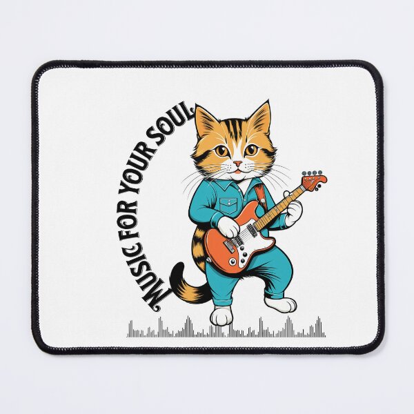 Item preview, Feline Symphony: Meet the cat who conquers hearts with his guitar designed and sold by Artedig.