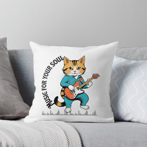 Item preview, Feline Symphony: Meet the cat who conquers hearts with his guitar designed and sold by Artedig.