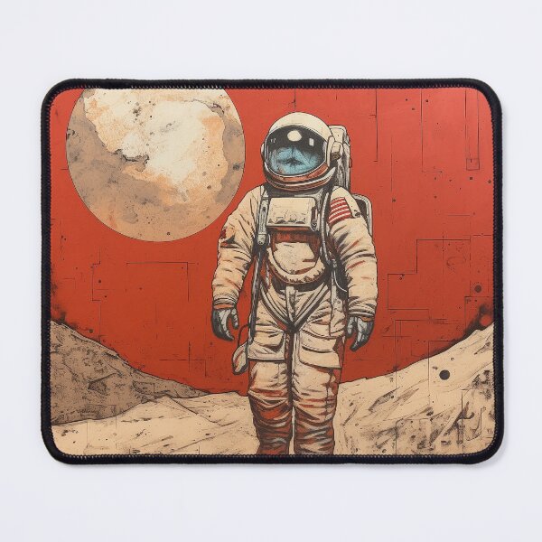 Aperçu de l'œuvre Astronaute Moonwalker : propagande spatiale vintage créée et vendue par mittie101.