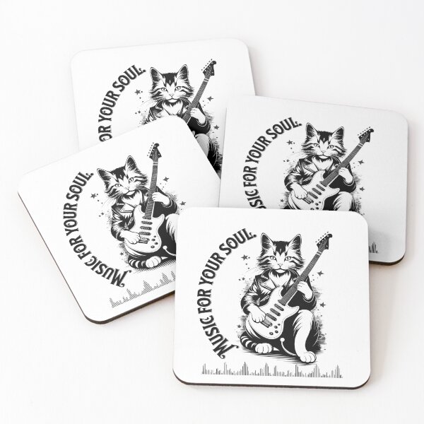 Item preview, Cat with rhythm: The unique connection between felines and guitars designed and sold by Artedig.