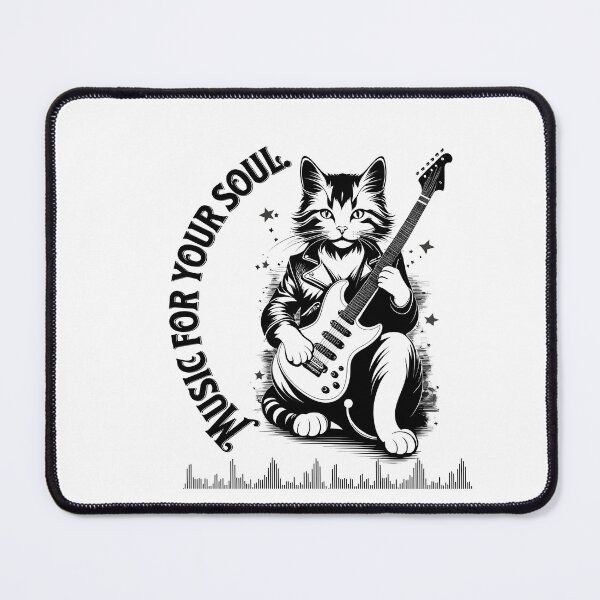 Item preview, Cat with rhythm: The unique connection between felines and guitars designed and sold by Artedig.