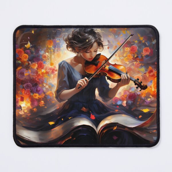 Item preview, girl music song play violin guitar cello art designed and sold by UILOVE.