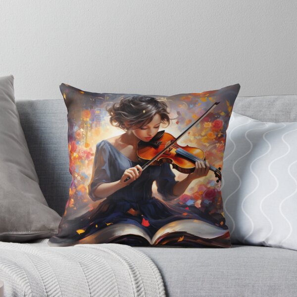 Item preview, girl music song play violin guitar cello art designed and sold by UILOVE.