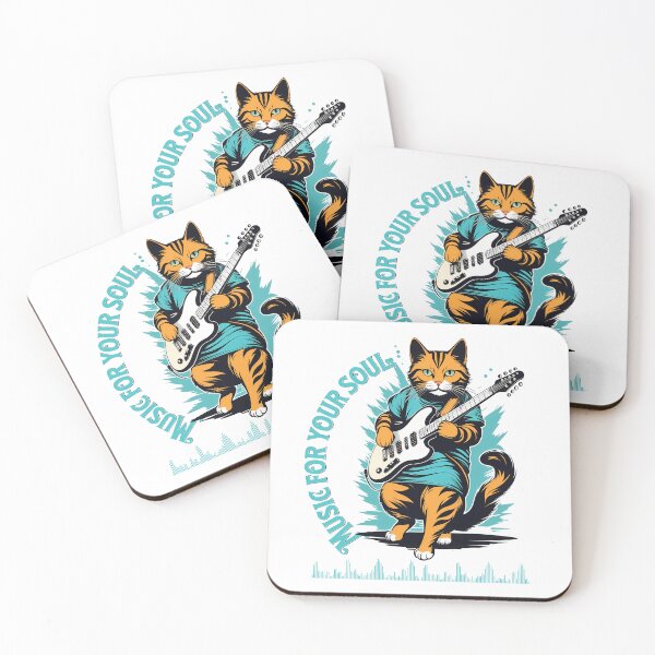 Item preview, Fur Notes: The emotional relationship between the cat and his guitar designed and sold by Artedig.