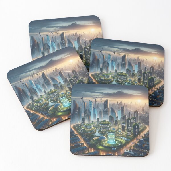 Item preview, "Dusk in the Sustainable City" designed and sold by APARTAI EU.