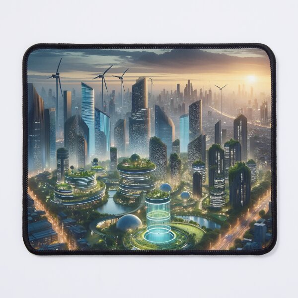 Item preview, "Dusk in the Sustainable City" designed and sold by APARTAI EU.