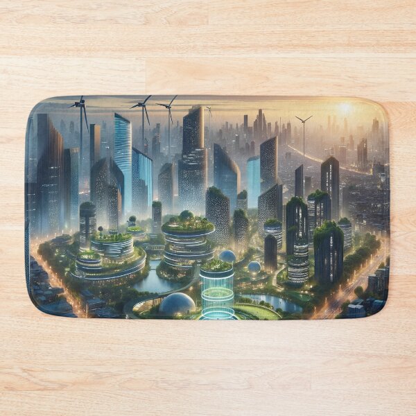 Item preview, "Dusk in the Sustainable City" designed and sold by APARTAI EU.