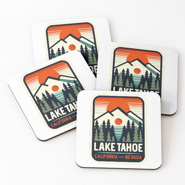 Artikelvorschau, Lake Tahoe, Kalifornien, Nevada, Bootfahren, Wandern, Camping, Aufkleber, Ski, Skifahren entworfen und verkauft von carshapes.