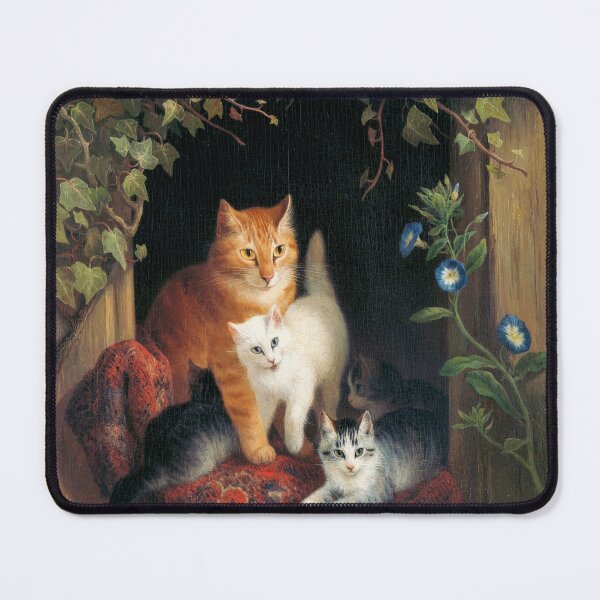 Item preview, Cat with Kittens (1844) painting in high resolution by Henriëtte Ronner designed and sold by Suzana Djordjevic.