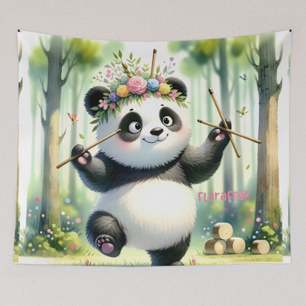 Item preview, Enchanted Forest Panda Maestro designed and sold by inkArtistryfine.