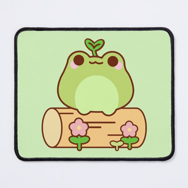 Item preview, Cute Frog on the Log with Flower in the Garden designed and sold by mintcorner.