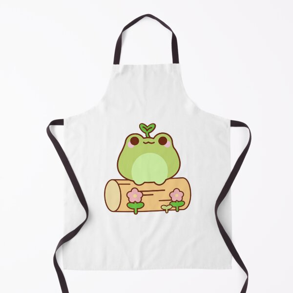 Item preview, Cute Frog on the Log with Flower in the Garden designed and sold by mintcorner.