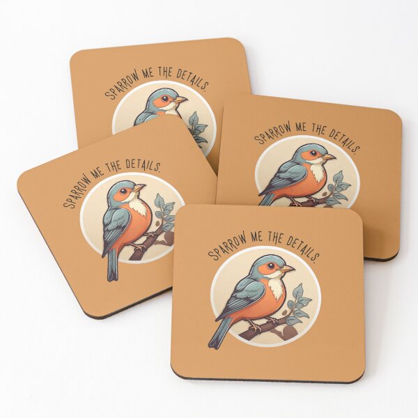 Item preview, Sparrow Me the Details, Sparrow Serenade, Charming Bird Pun designed and sold by SashinkaShop.