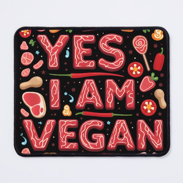 Item preview, Yes I am Vegan Funny Text designed and sold by PuFFYTiC.