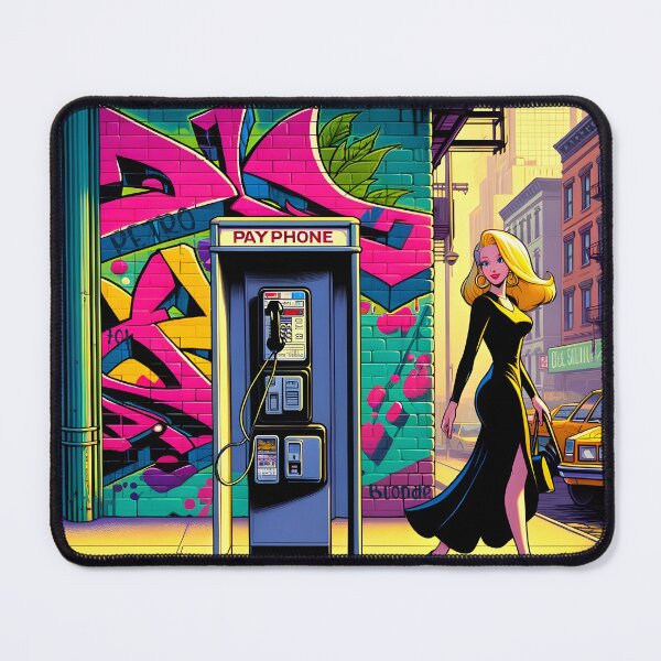 Item preview, Retro Urban Chic Payphone Scene designed and sold by inkArtistryfine.