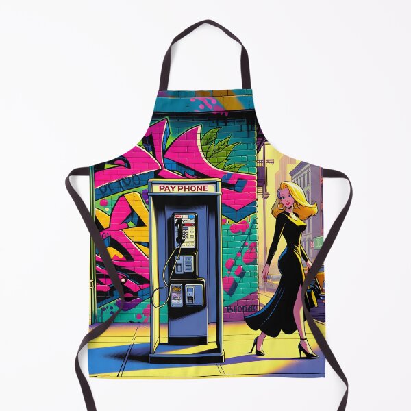 Item preview, Retro Urban Chic Payphone Scene designed and sold by inkArtistryfine.