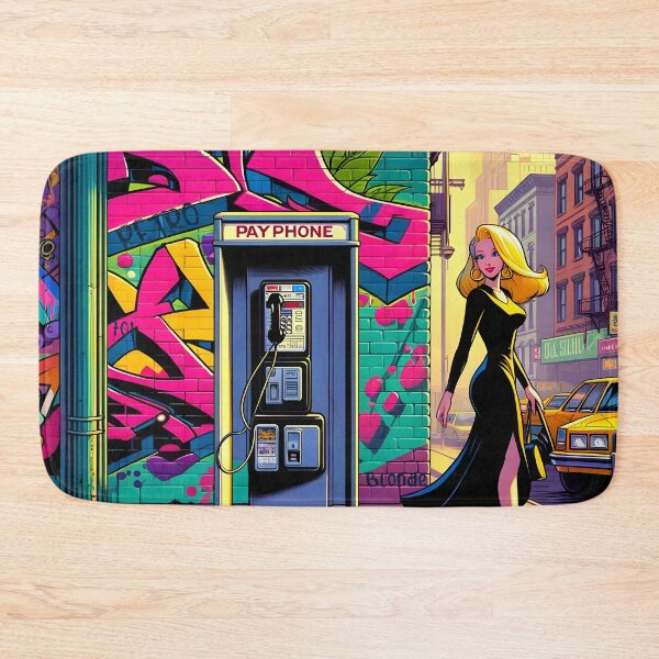 Item preview, Retro Urban Chic Payphone Scene designed and sold by inkArtistryfine.