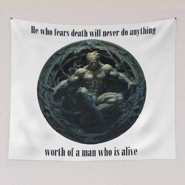 Item preview, Conquer Fear, Live Boldly: A Motivational Quote designed and sold by -DEEWOLF-.