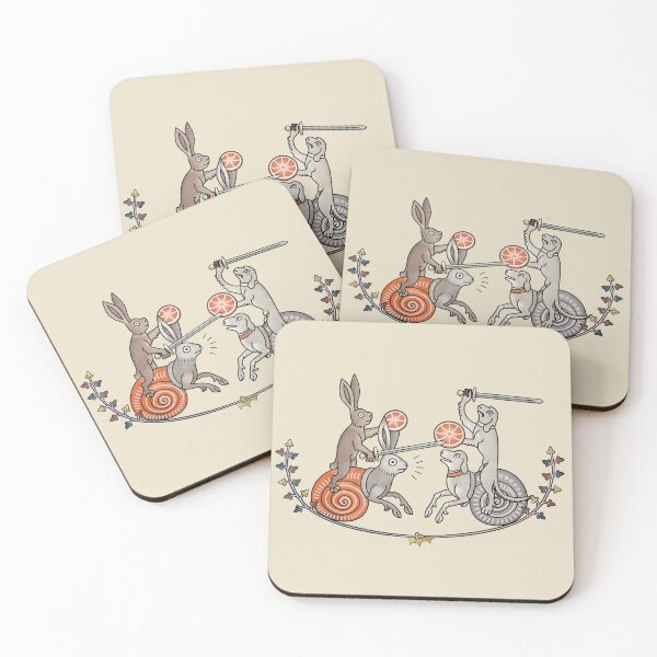 Item preview, Medieval Marginalia Rabbits vs Dogs designed and sold by MargiKnights.