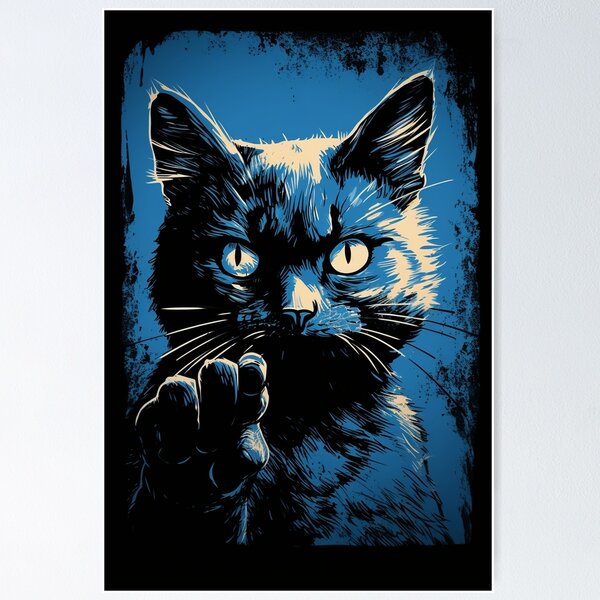 Item preview, Electric Blue Fantasy Cat designed and sold by PixelProphets.