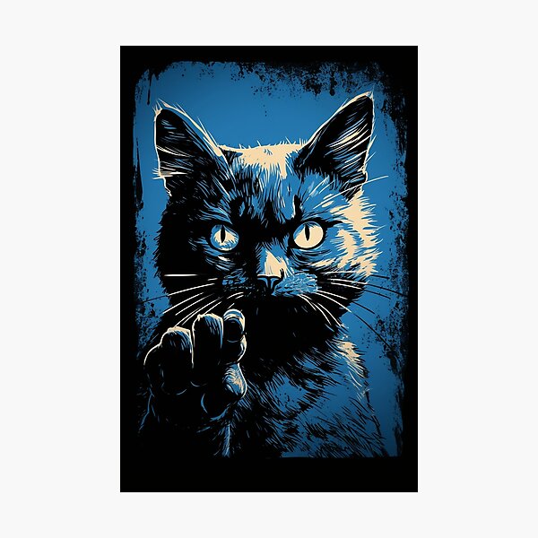 Item preview, Electric Blue Fantasy Cat designed and sold by PixelProphets.