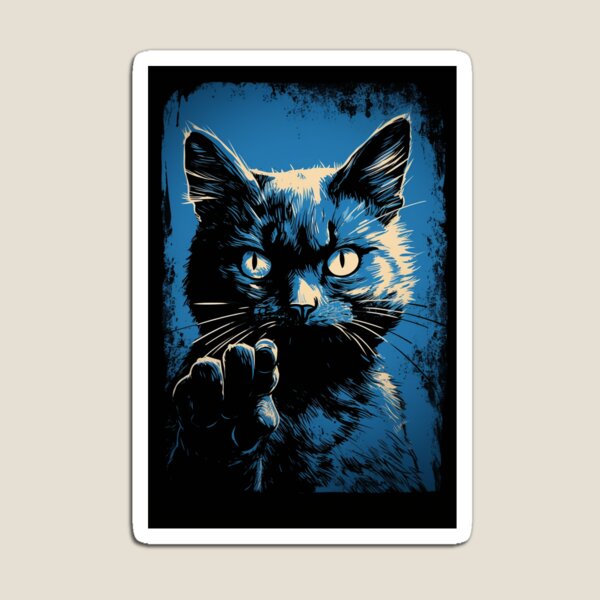 Item preview, Electric Blue Fantasy Cat designed and sold by PixelProphets.