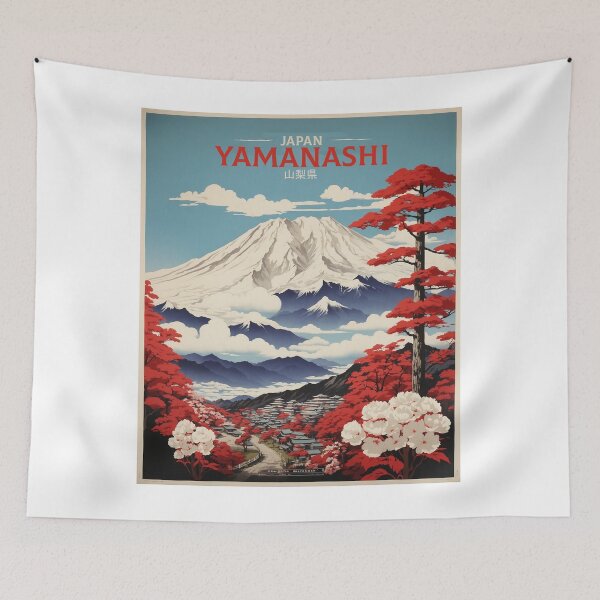 Item preview, Yamanashi Japan Vintage Poster Tourism  designed and sold by TravelersGems.