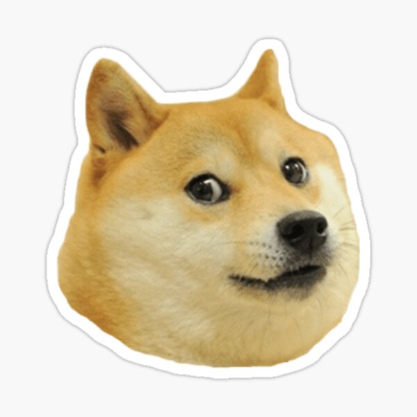 Doge Case Stickers Redbubble - best decal of doge roblox
