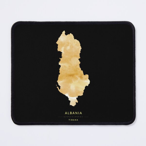 Item preview, Albania map in gold color designed and sold by Jerhus.
