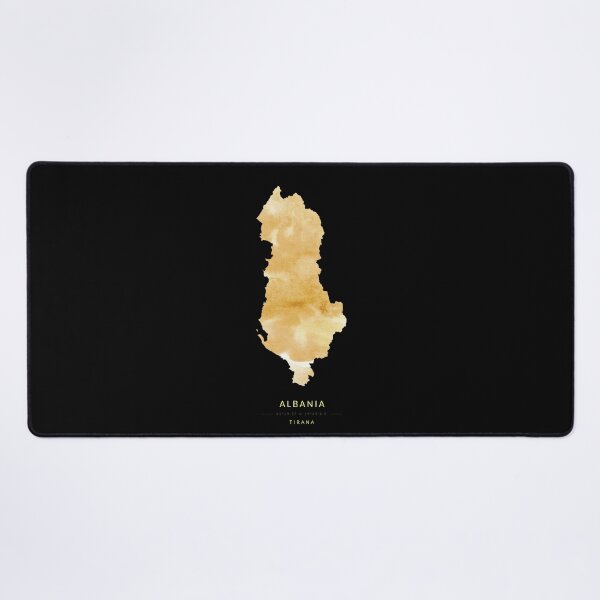 Item preview, Albania map in gold color designed and sold by Jerhus.