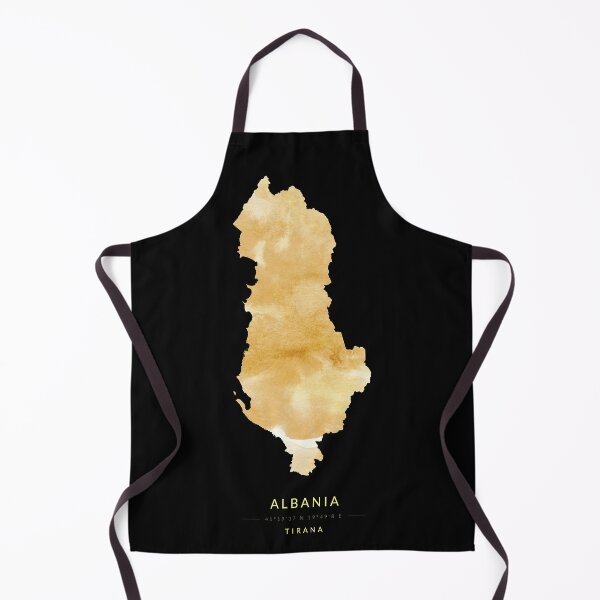 Item preview, Albania map in gold color designed and sold by Jerhus.