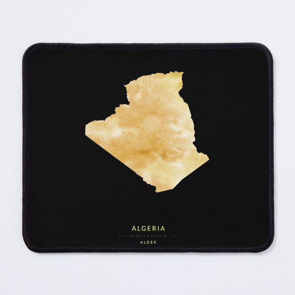 Item preview, Algeria map in gold color designed and sold by Jerhus.