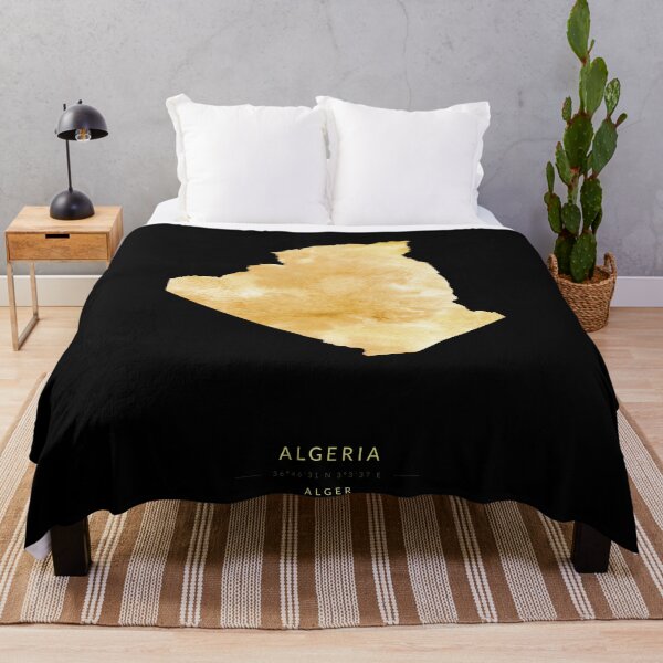 Item preview, Algeria map in gold color designed and sold by Jerhus.