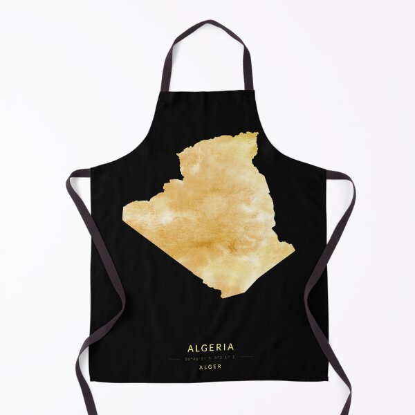 Item preview, Algeria map in gold color designed and sold by Jerhus.