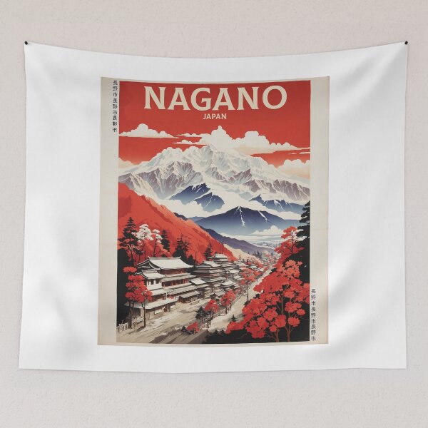 Item preview, Nagano Vintage Poster Tourism  designed and sold by TravelersGems.