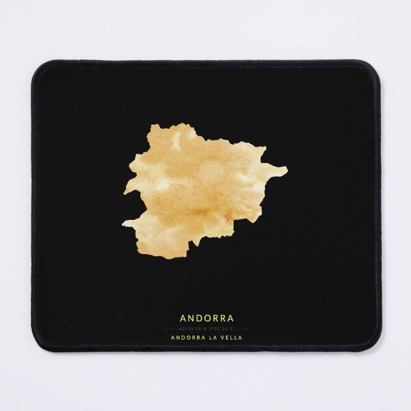 Item preview, Andorra map in gold color designed and sold by Jerhus.