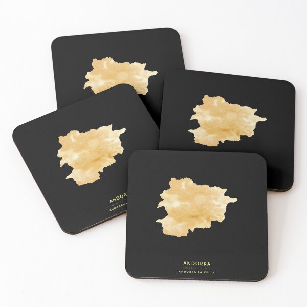Item preview, Andorra map in gold color designed and sold by Jerhus.